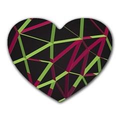 3d Lovely Geo Lines X Heart Mousepads by Uniqued