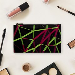 3d Lovely Geo Lines X Cosmetic Bag (small) by Uniqued