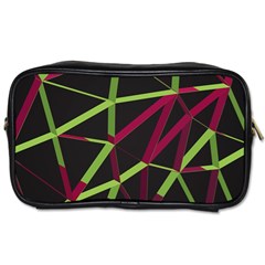 3d Lovely Geo Lines X Toiletries Bag (two Sides) by Uniqued