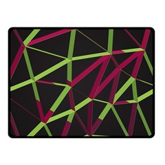 3d Lovely Geo Lines X Double Sided Fleece Blanket (small)  by Uniqued