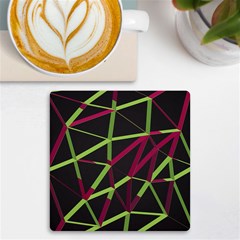 3d Lovely Geo Lines X Uv Print Square Tile Coaster 