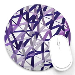 3d Lovely Geo Lines X Round Mousepads by Uniqued