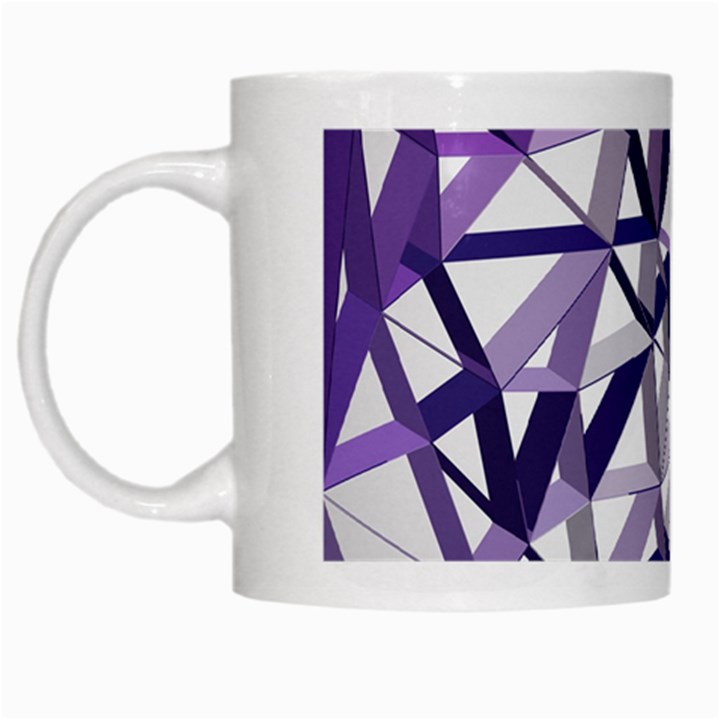 3D Lovely GEO Lines X White Mugs