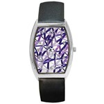 3D Lovely GEO Lines X Barrel Style Metal Watch Front