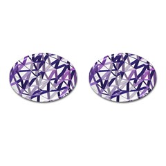 3d Lovely Geo Lines X Cufflinks (oval) by Uniqued