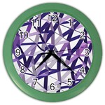 3D Lovely GEO Lines X Color Wall Clock Front