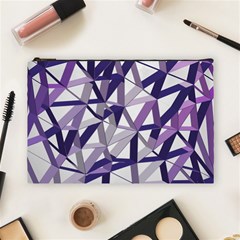 3d Lovely Geo Lines X Cosmetic Bag (large) by Uniqued