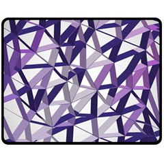 3d Lovely Geo Lines X Fleece Blanket (medium)  by Uniqued