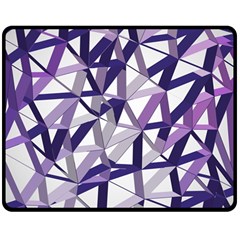 3d Lovely Geo Lines X Double Sided Fleece Blanket (medium)  by Uniqued