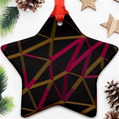 3d Lovely Geo Lines Xi Ornament (star)