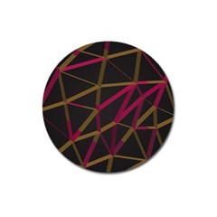 3d Lovely Geo Lines Xi Magnet 3  (round) by Uniqued