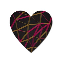 3d Lovely Geo Lines Xi Heart Magnet by Uniqued