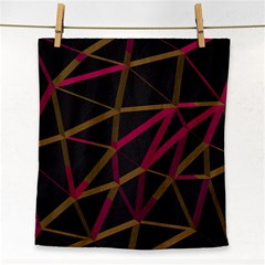 3d Lovely Geo Lines Xi Face Towel by Uniqued