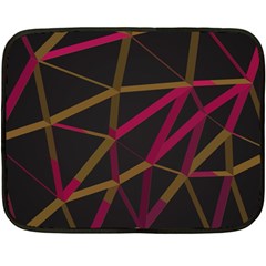 3d Lovely Geo Lines Xi Fleece Blanket (mini) by Uniqued