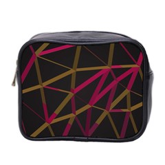 3d Lovely Geo Lines Xi Mini Toiletries Bag (two Sides) by Uniqued