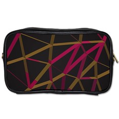 3d Lovely Geo Lines Xi Toiletries Bag (one Side) by Uniqued