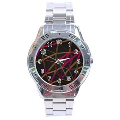 3d Lovely Geo Lines Xi Stainless Steel Analogue Watch by Uniqued