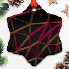 3d Lovely Geo Lines Xi Ornament (snowflake)