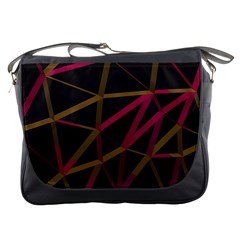 3d Lovely Geo Lines Xi Messenger Bag by Uniqued