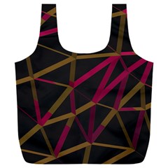 3d Lovely Geo Lines Xi Full Print Recycle Bag (xxl) by Uniqued