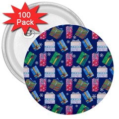 New Year Gifts 3  Buttons (100 Pack)  by SychEva