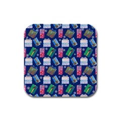 New Year Gifts Rubber Square Coaster (4 Pack) by SychEva