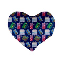 New Year Gifts Standard 16  Premium Heart Shape Cushions by SychEva