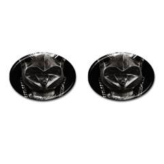 Creepy Women Mannequin Portrait Cufflinks (Oval)