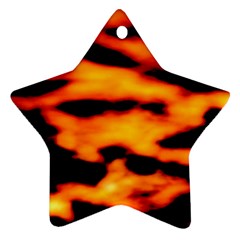 Orange Waves Abstract Series No2 Ornament (star) by DimitriosArt