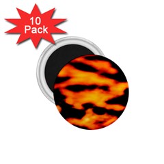 Orange Waves Abstract Series No2 1 75  Magnets (10 Pack)  by DimitriosArt