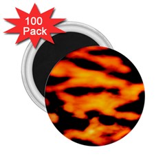 Orange Waves Abstract Series No2 2 25  Magnets (100 Pack)  by DimitriosArt