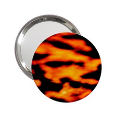 Orange Waves Abstract Series No2 2 25  Handbag Mirrors by DimitriosArt