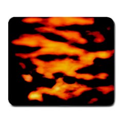 Orange Waves Abstract Series No2 Large Mousepads by DimitriosArt