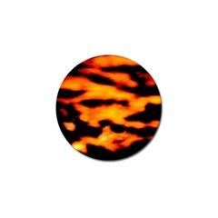 Orange Waves Abstract Series No2 Golf Ball Marker (4 Pack) by DimitriosArt