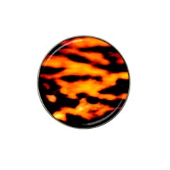 Orange Waves Abstract Series No2 Hat Clip Ball Marker by DimitriosArt