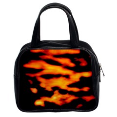 Orange Waves Abstract Series No2 Classic Handbag (two Sides) by DimitriosArt