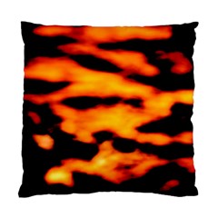 Orange Waves Abstract Series No2 Standard Cushion Case (two Sides) by DimitriosArt