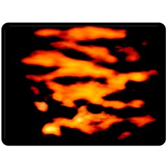 Orange Waves Abstract Series No2 Fleece Blanket (large)  by DimitriosArt