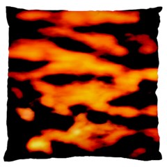 Orange Waves Abstract Series No2 Standard Flano Cushion Case (two Sides) by DimitriosArt