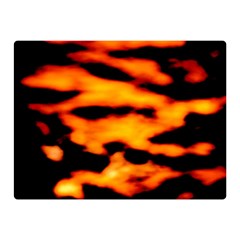 Orange Waves Abstract Series No2 Double Sided Flano Blanket (mini)  by DimitriosArt