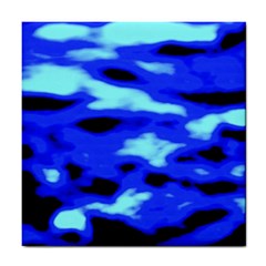 Blue Waves Abstract Series No11 Tile Coaster by DimitriosArt