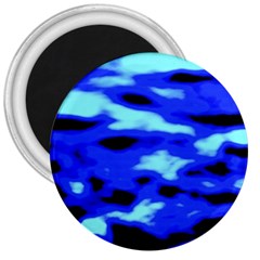 Blue Waves Abstract Series No11 3  Magnets by DimitriosArt