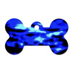 Blue Waves Abstract Series No11 Dog Tag Bone (One Side) Front