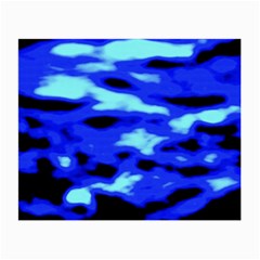 Blue Waves Abstract Series No11 Small Glasses Cloth (2 Sides) by DimitriosArt