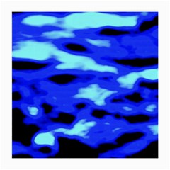 Blue Waves Abstract Series No11 Medium Glasses Cloth (2 Sides) by DimitriosArt