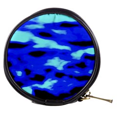 Blue Waves Abstract Series No11 Mini Makeup Bag by DimitriosArt