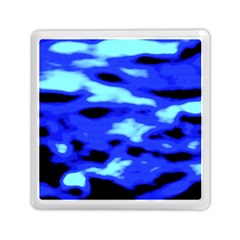 Blue Waves Abstract Series No11 Memory Card Reader (square) by DimitriosArt