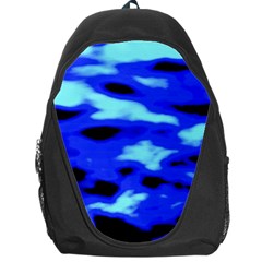 Blue Waves Abstract Series No11 Backpack Bag by DimitriosArt