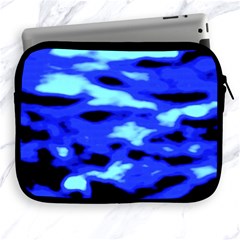 Blue Waves Abstract Series No11 Apple Ipad 2/3/4 Zipper Cases by DimitriosArt