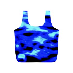 Blue Waves Abstract Series No11 Full Print Recycle Bag (s) by DimitriosArt